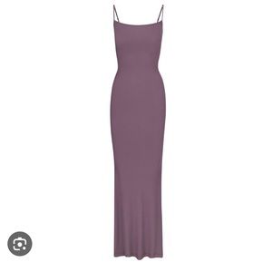 Skims soft lounge long slip dress XS plum